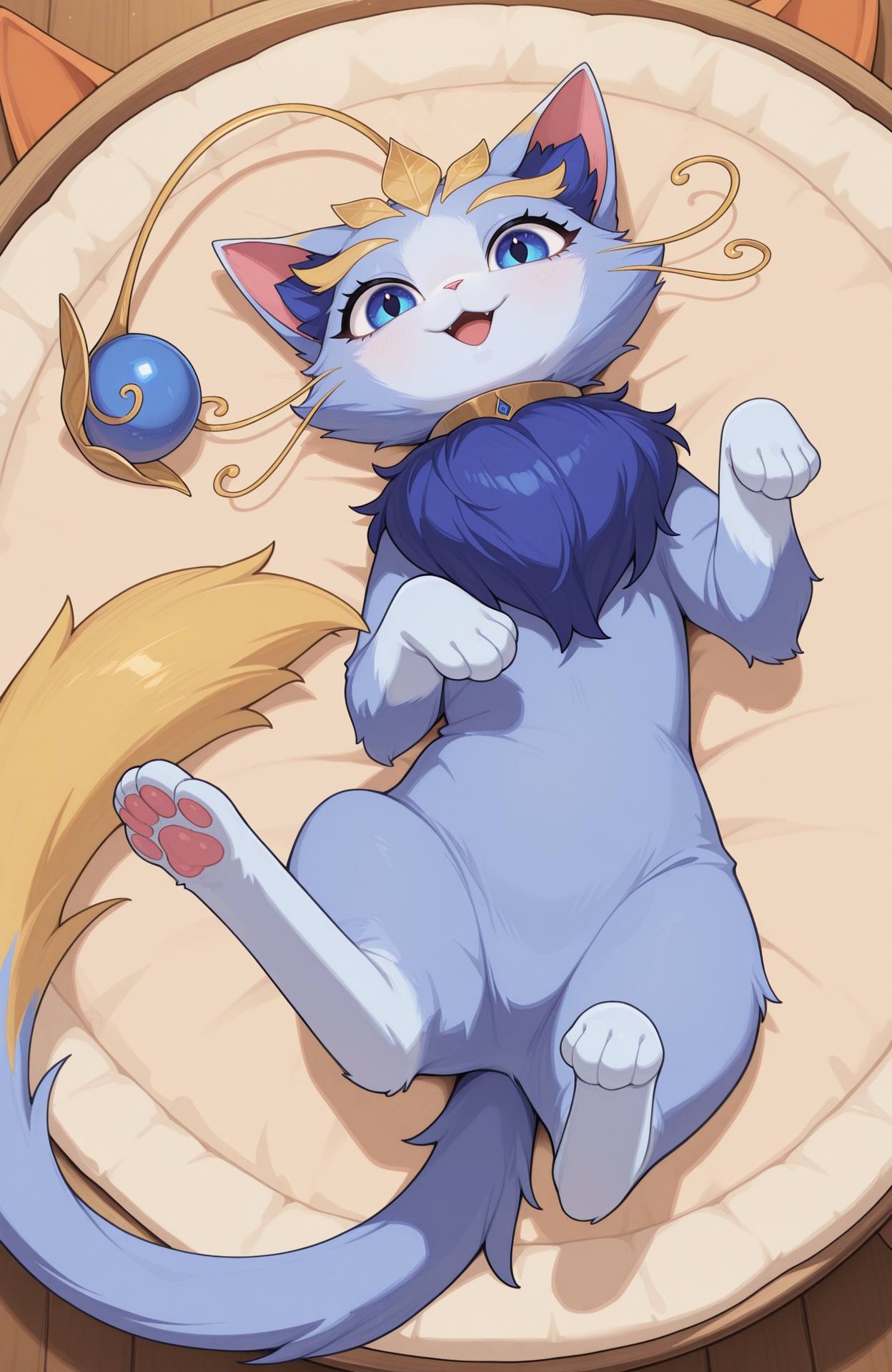 yuumi-default,  antennae orb,  female cat on Tensor.Art