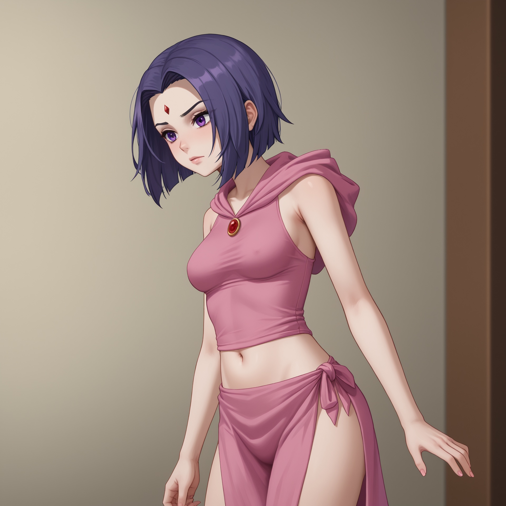 raven,  pink cloth on Tensor.Art