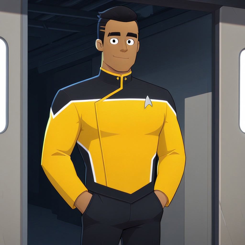 Sam-R current,  brown skin,  muscular build on Tensor.Art