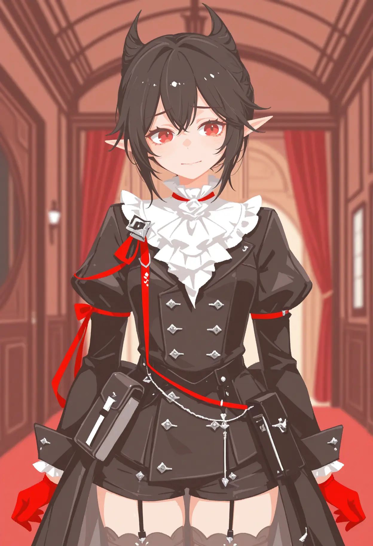 1girl,  solo,  white ascot on Tensor.Art