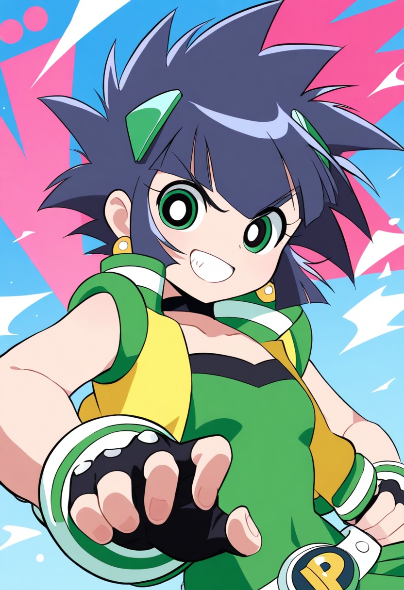 1girl,  matsubara kaoru,  powered buttercup on Tensor.Art