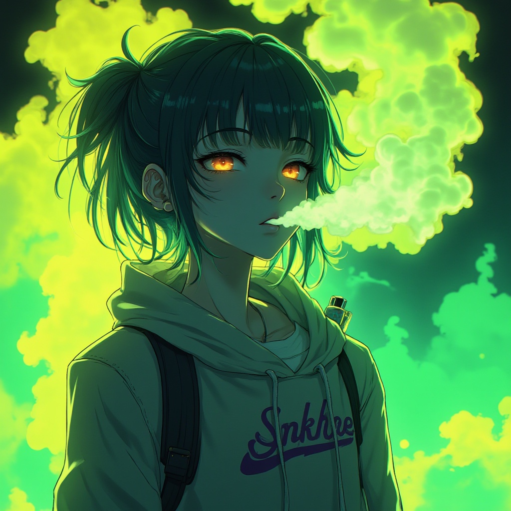 cloudchaser,  Anime-style girl in a relaxed,  slightly tilted pose on Tensor.Art