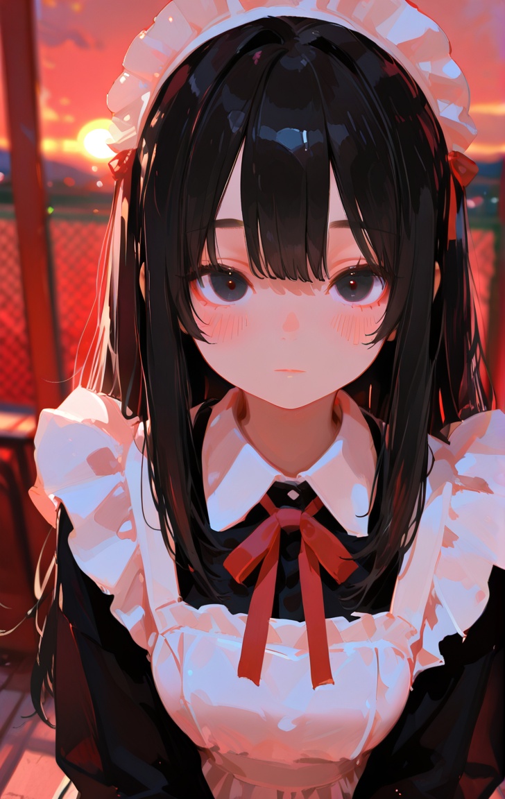 1girl,  solo,  black hair on Tensor.Art