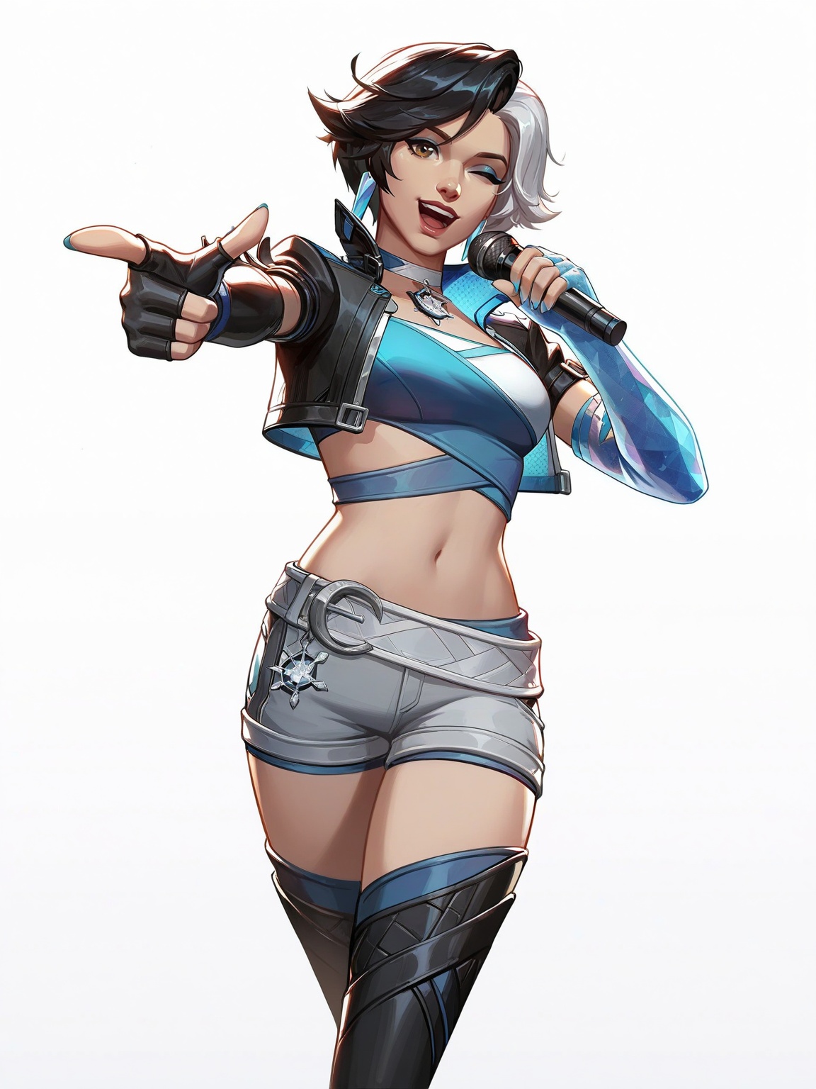 1girl,  solo,  pointing at viewer on Tensor.Art