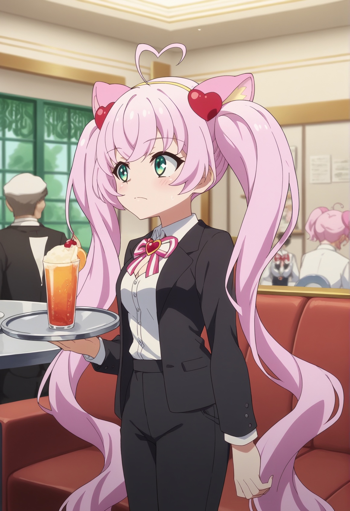 1girl,  pink hair,  long hair on Tensor.Art