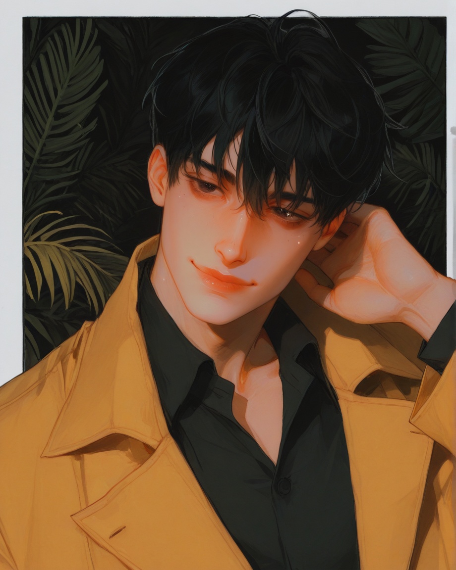 male focus,  solo,  mature on Tensor.Art