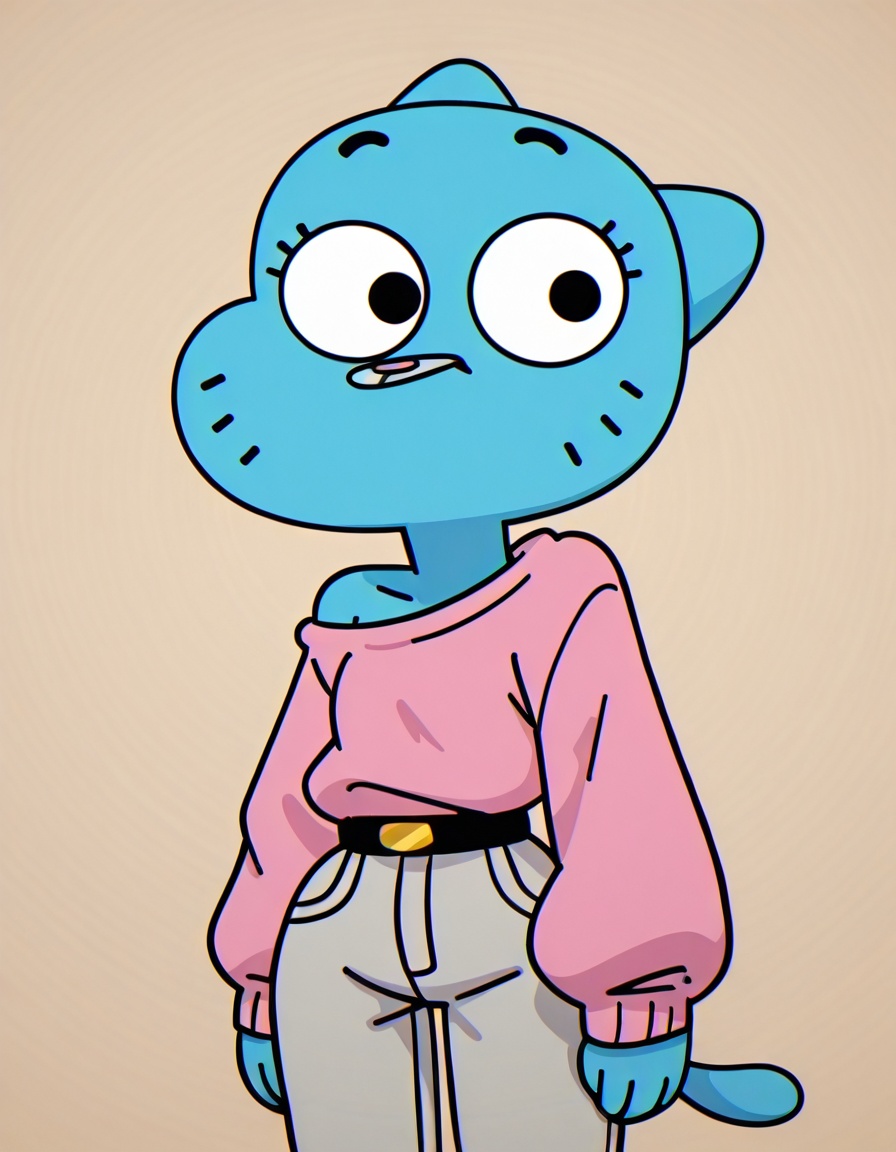 NicoleW,  pink sweater,  solo on Tensor.Art