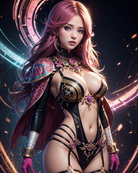 woman meahophontron of colorful ral-frctlgmtry ral-frctlgmtry on Tensor.Art