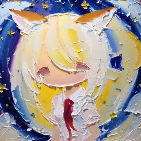 chibi,  cute oil ,  oil painting \(medium\) on Tensor.Art