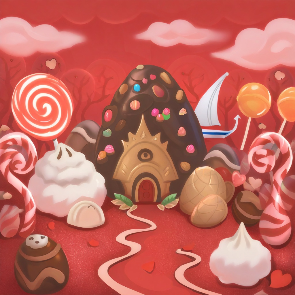 sweetscape,  lollipop plant,  bubblegum forest on Tensor.Art