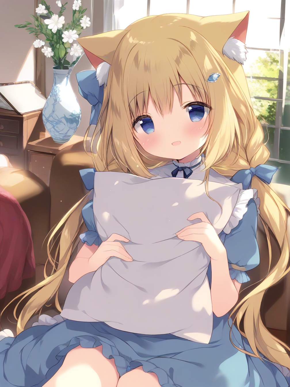 1girl,  solo,  cat ears on Tensor.Art