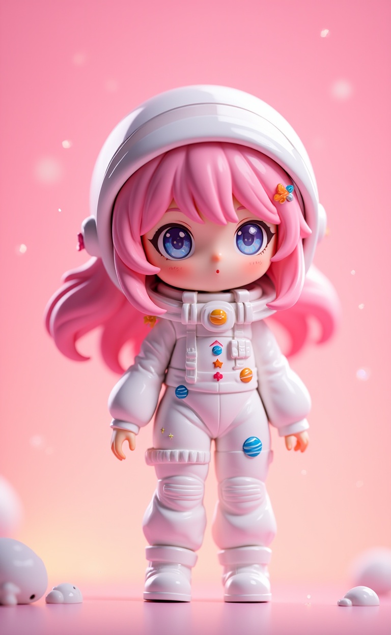 miluo_manghe,  In a vibrant display of creativity,  a super cute anime figurine stands proudly on Tensor.Art