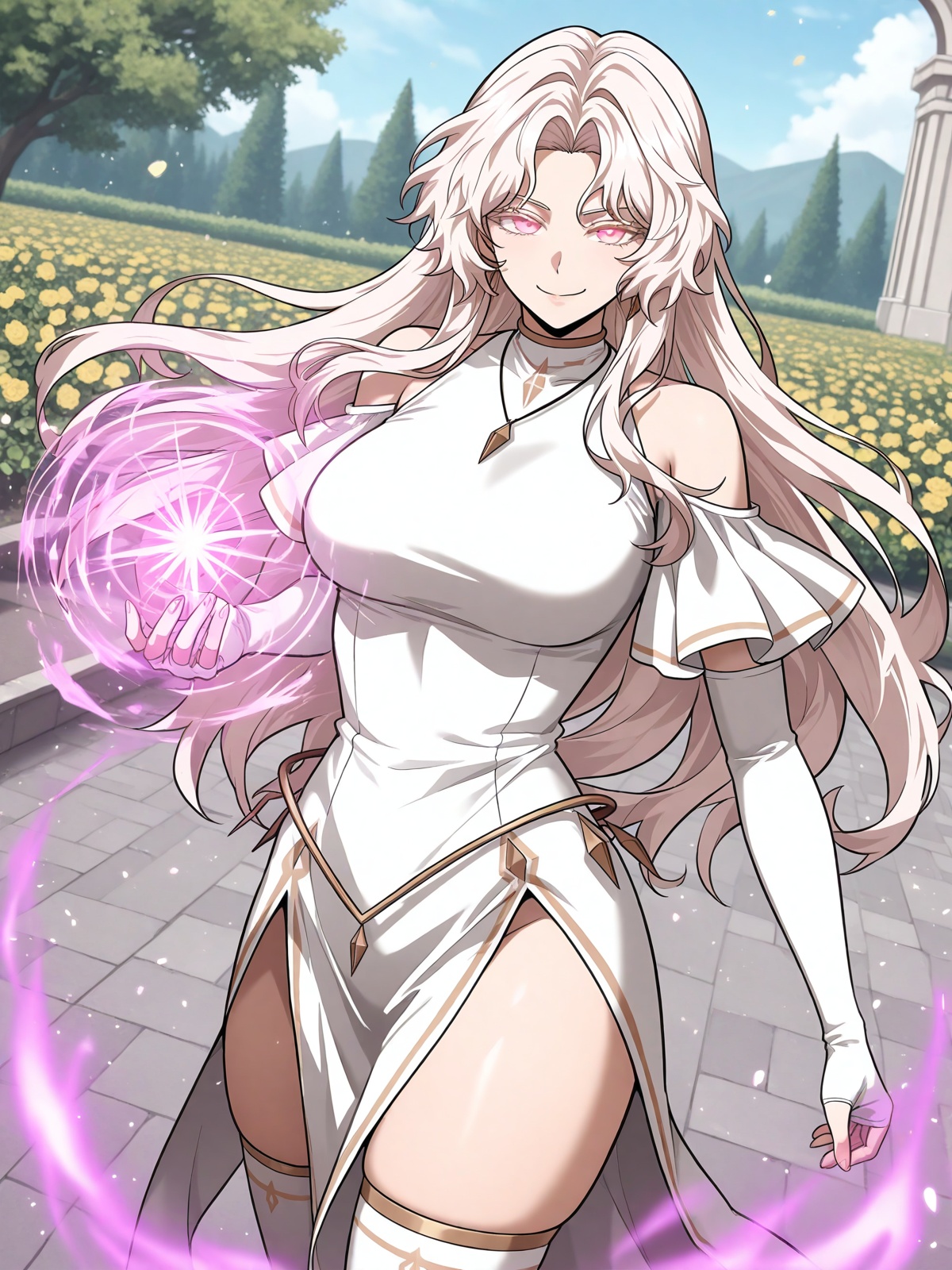 yurneth_syd,  long hair,  white hair on Tensor.Art