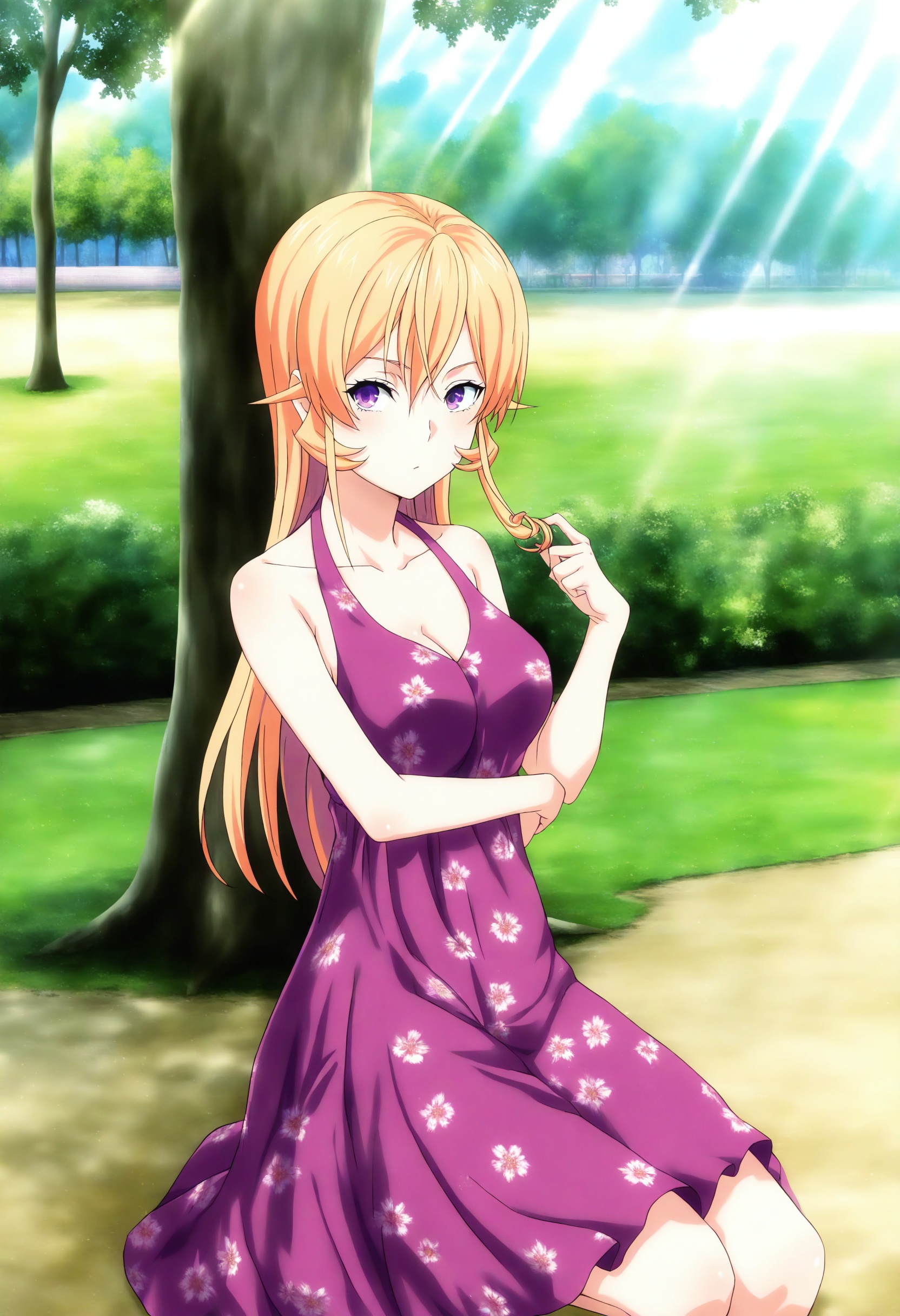 sysdeep_erina,  blonde hair,  purple eyes on Tensor.Art
