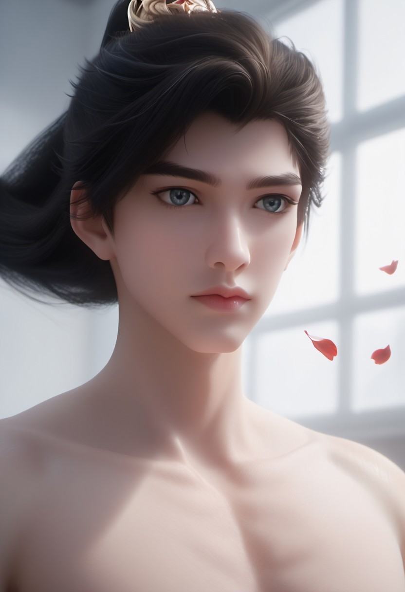 1boy,  shihao,  black hair on Tensor.Art