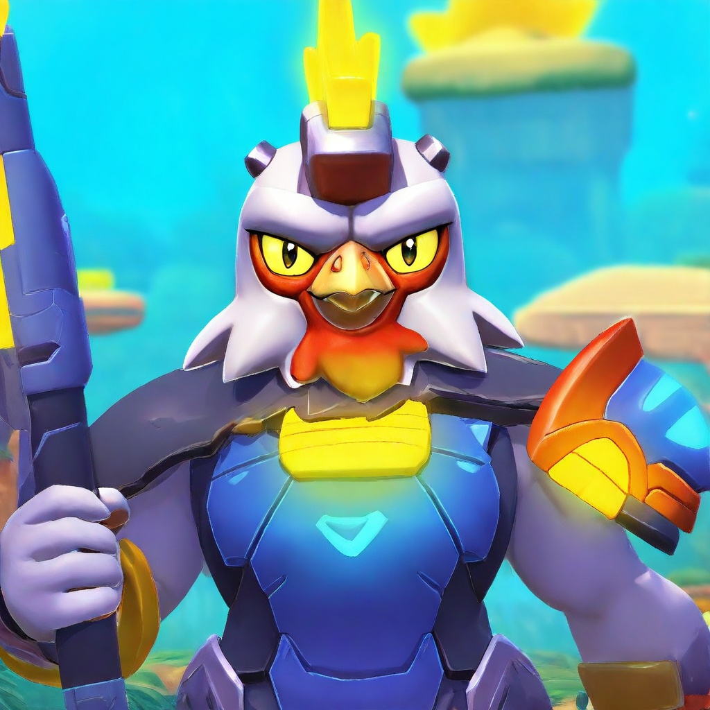 blue background,  glowing,  armor on Tensor.Art
