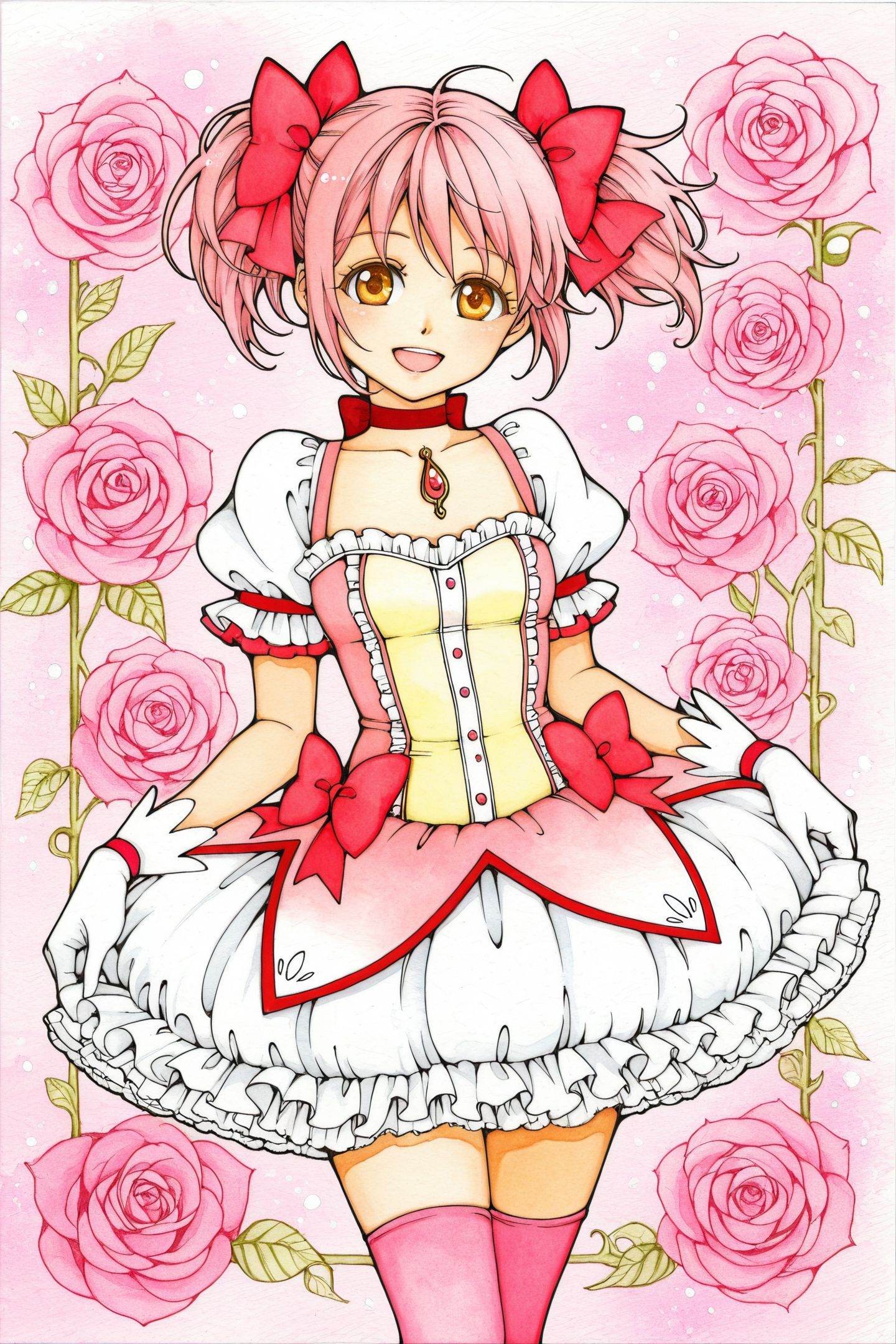 sacokabutan Style,  1girl,  kaname madoka on Tensor.Art