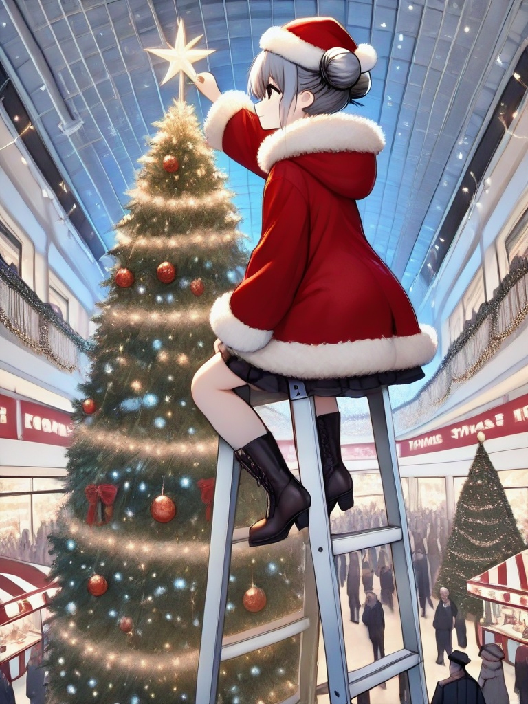 masterpiece,  best quality,  christmas tree with festive lights on Tensor.Art