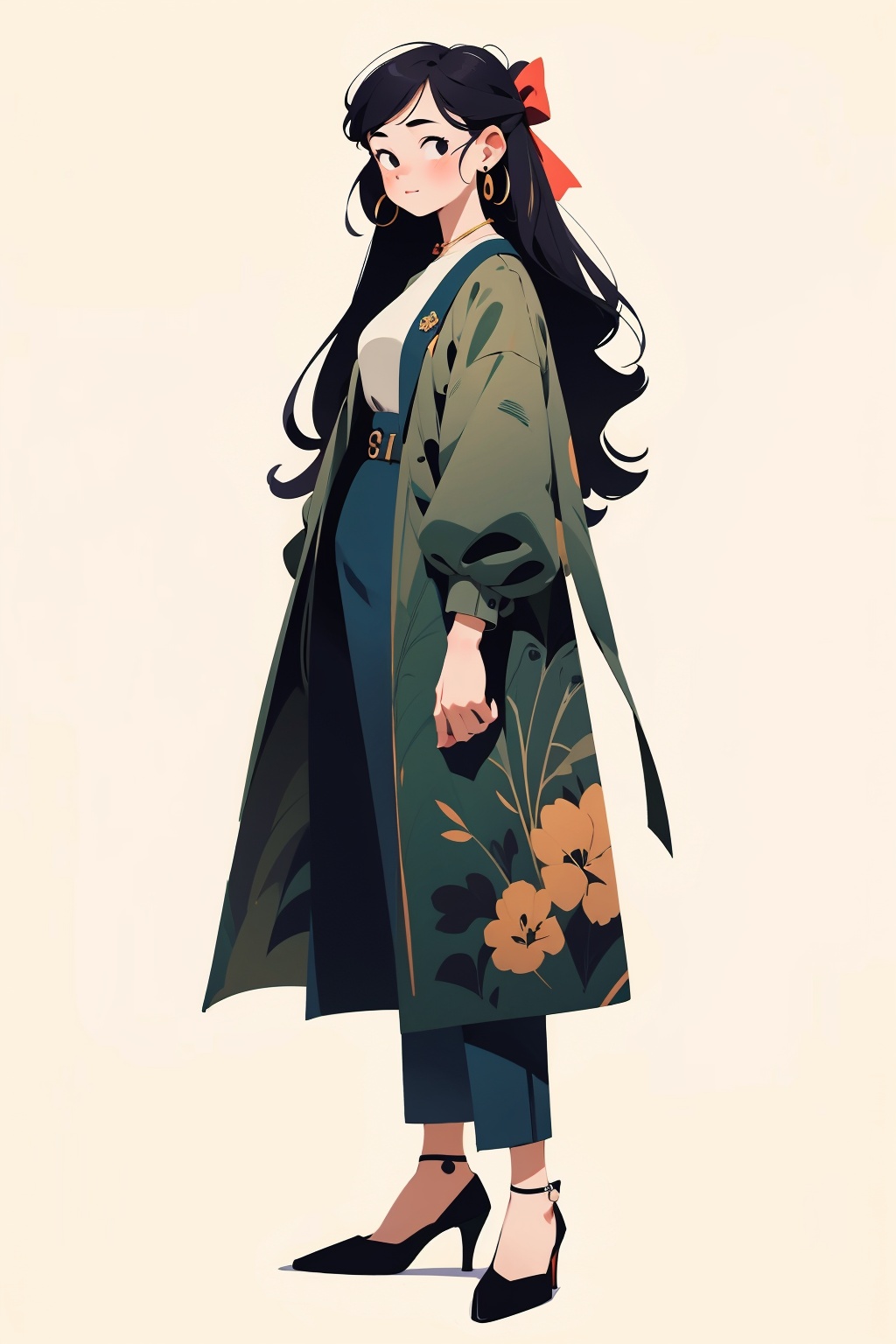 1girl,  solo,  blue dress on Tensor.Art