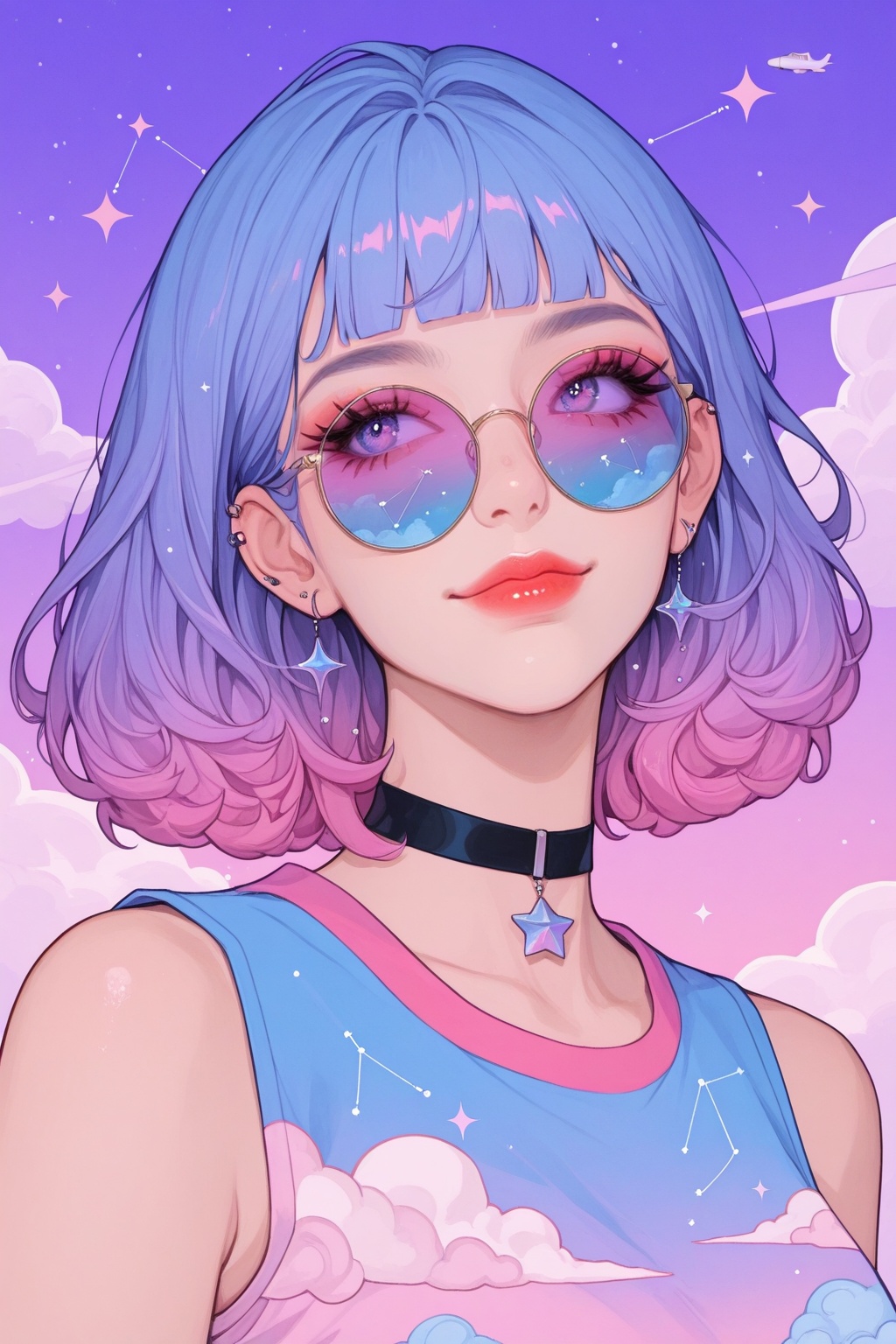 1girl,  choker,  solo on Tensor.Art