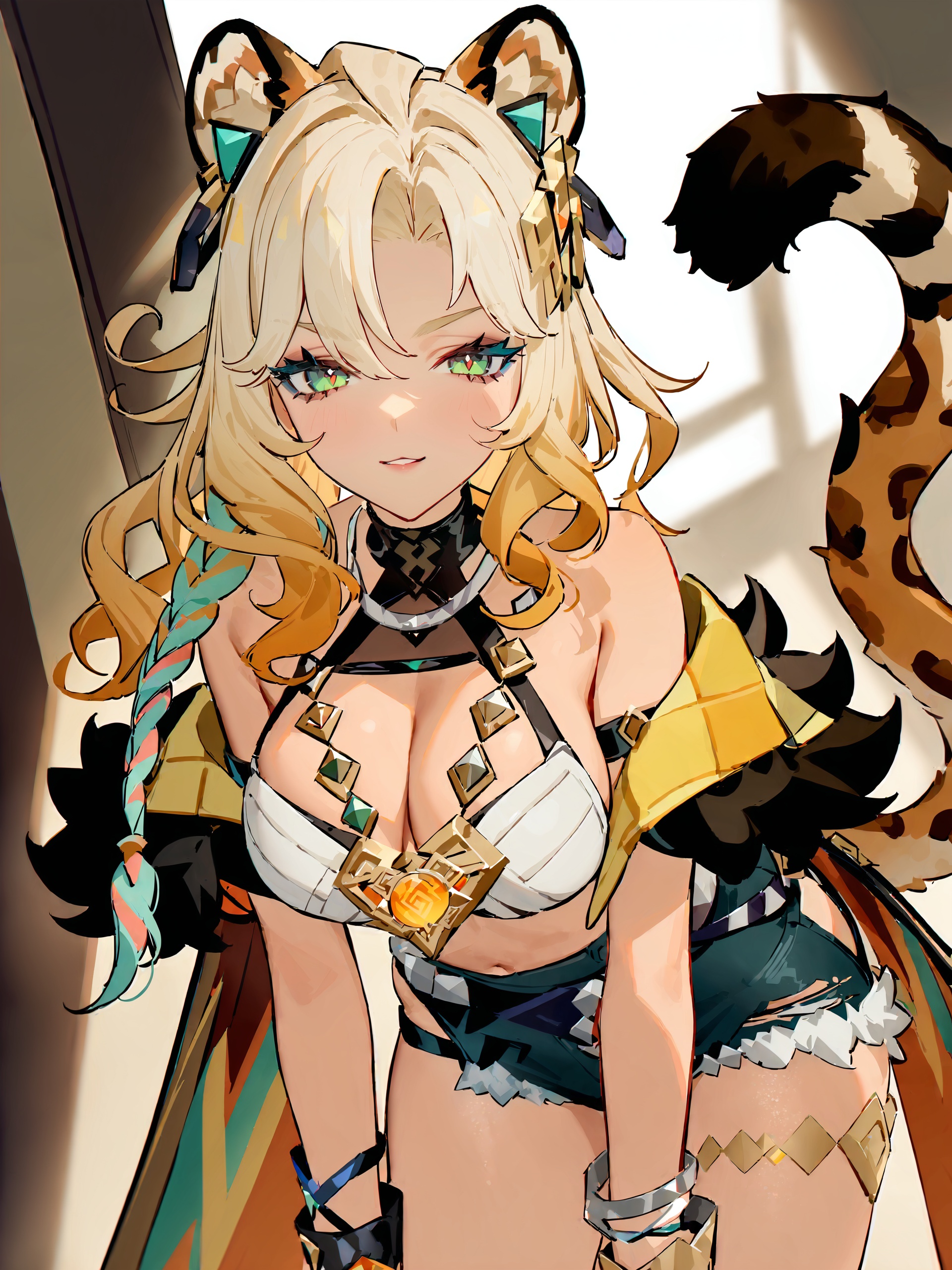 1girl,  xilonen \(genshin impact\),  high-waist shorts on Tensor.Art
