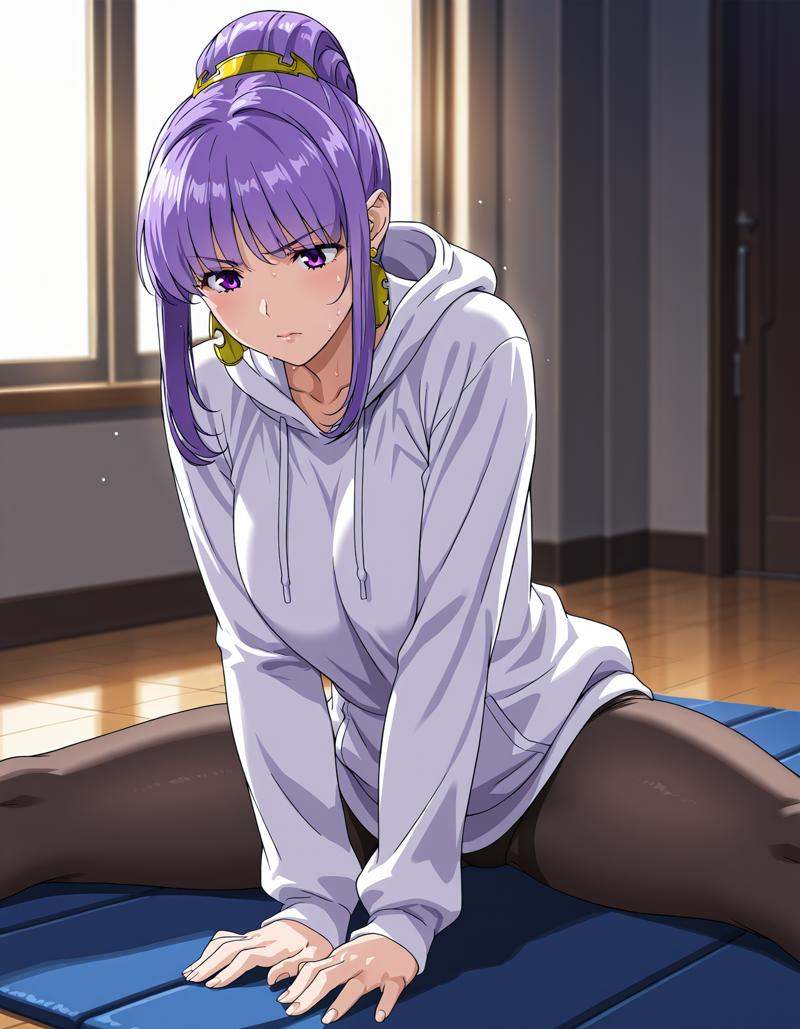 julietta,  purple eyes,  hoodie on Tensor.Art