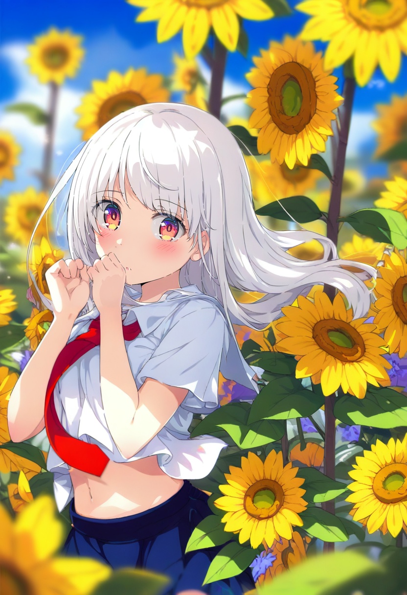 1girl,  flower,  solo on Tensor.Art