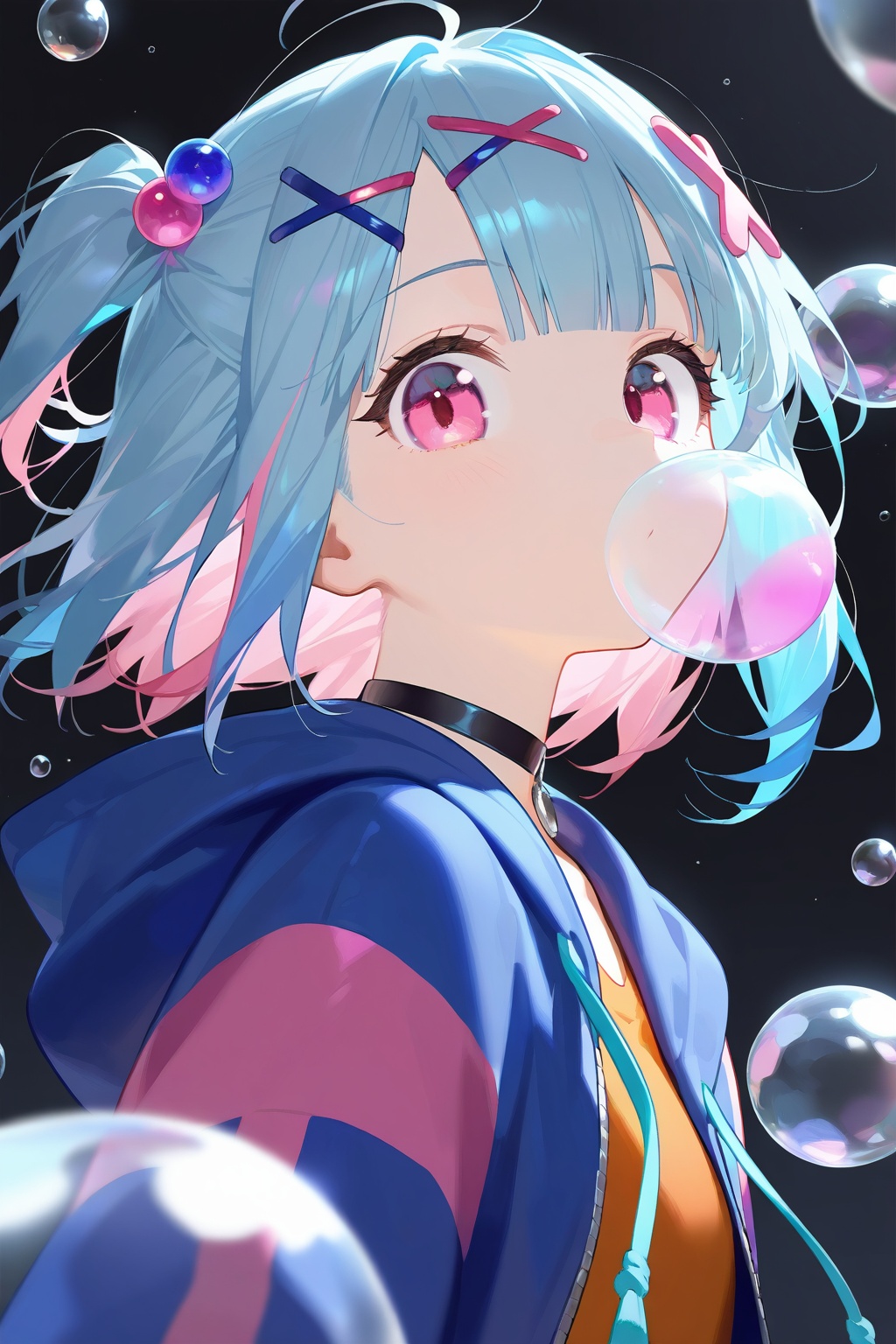 1girl,  solo,  bubble on Tensor.Art