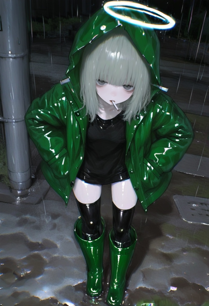 1girl,  solo,  cigarette on Tensor.Art