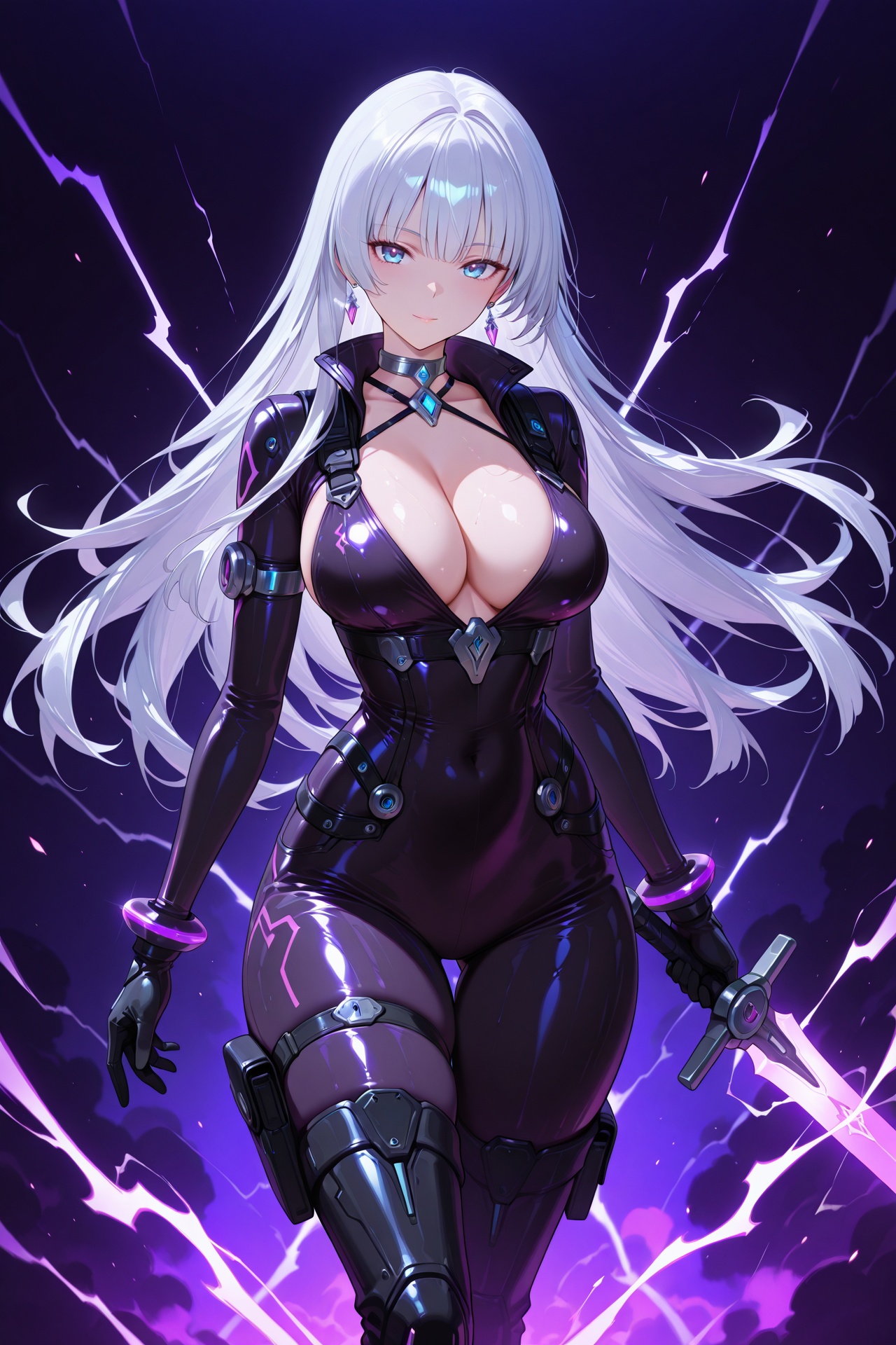 1girl,  long hair,  silver hair on Tensor.Art