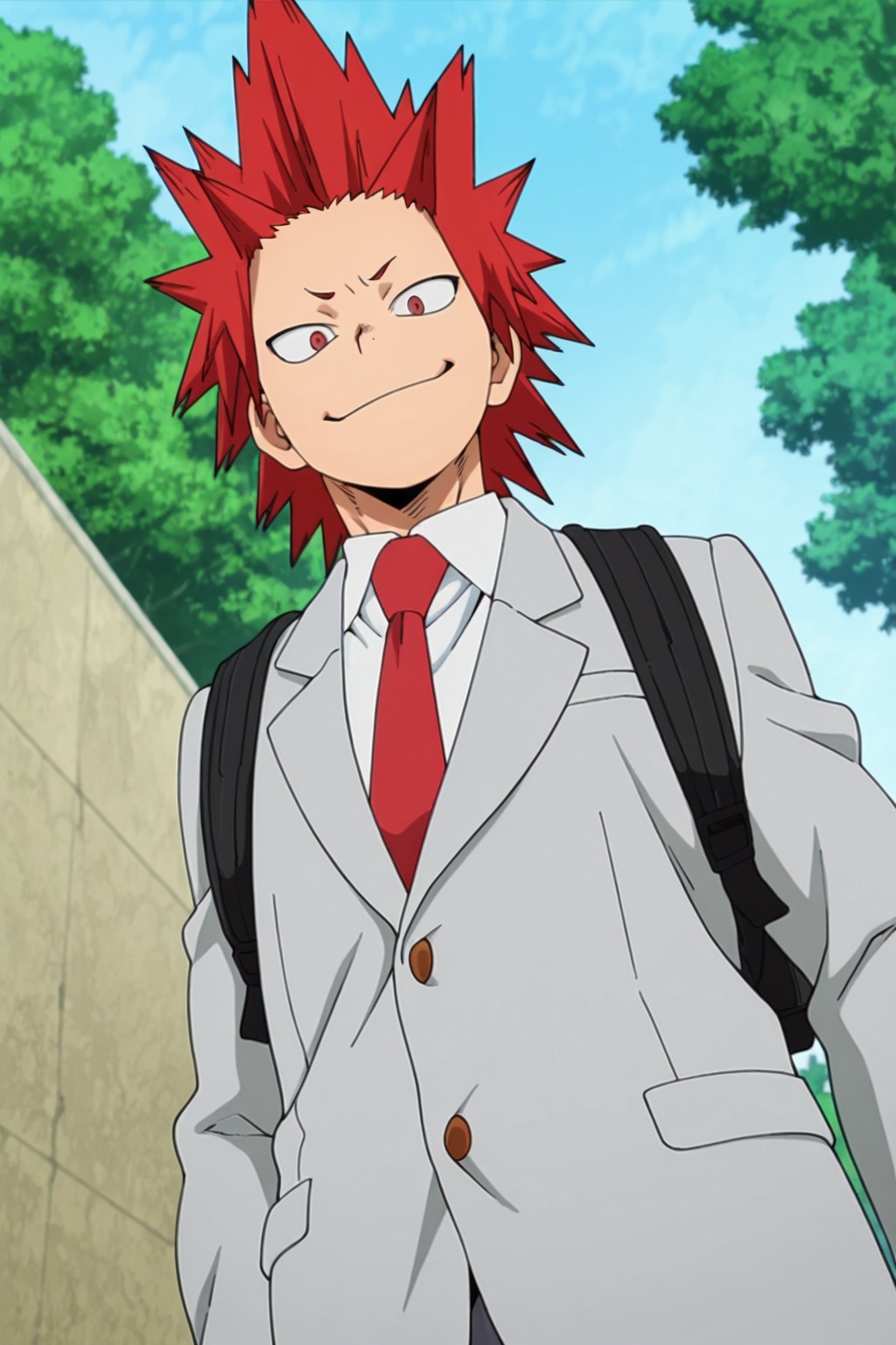 1boy,  solo,  Kirishima Eijirou on Tensor.Art