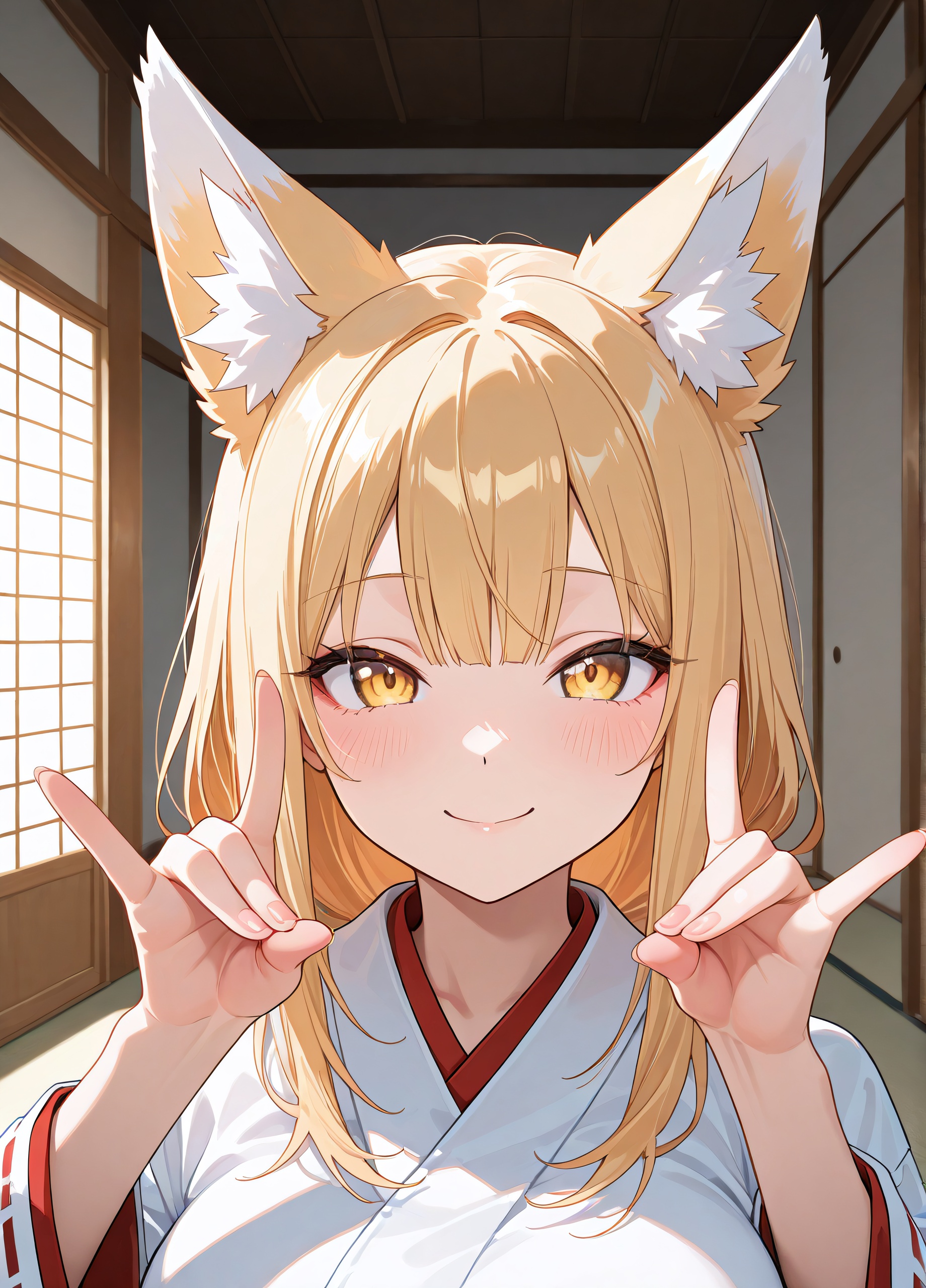 1girl,  fox ears,  portrait on Tensor.Art