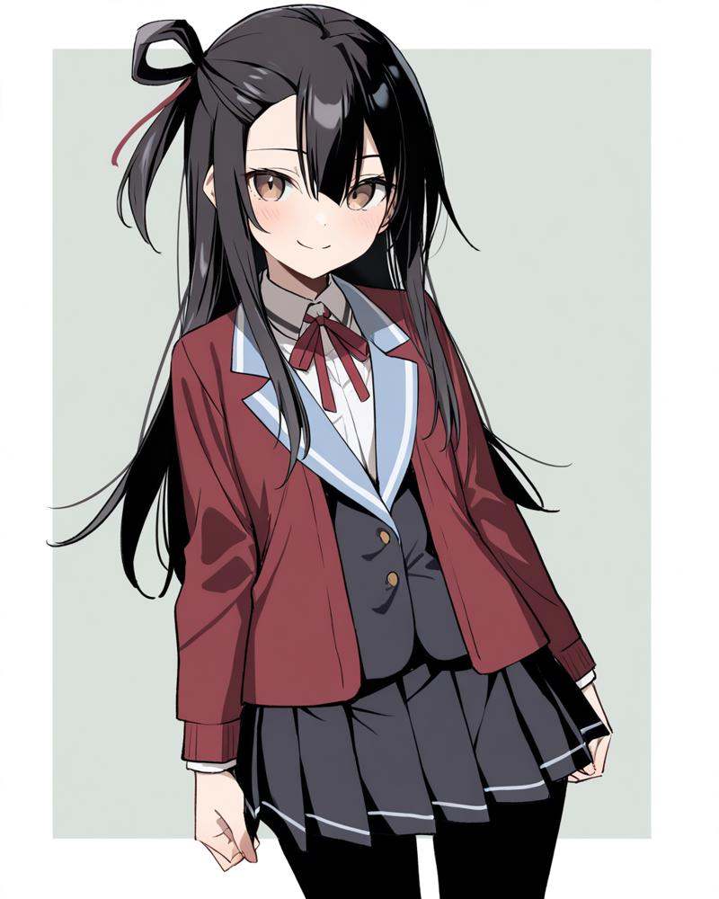 Closed mouth,  smile,  koori chikage on Tensor.Art