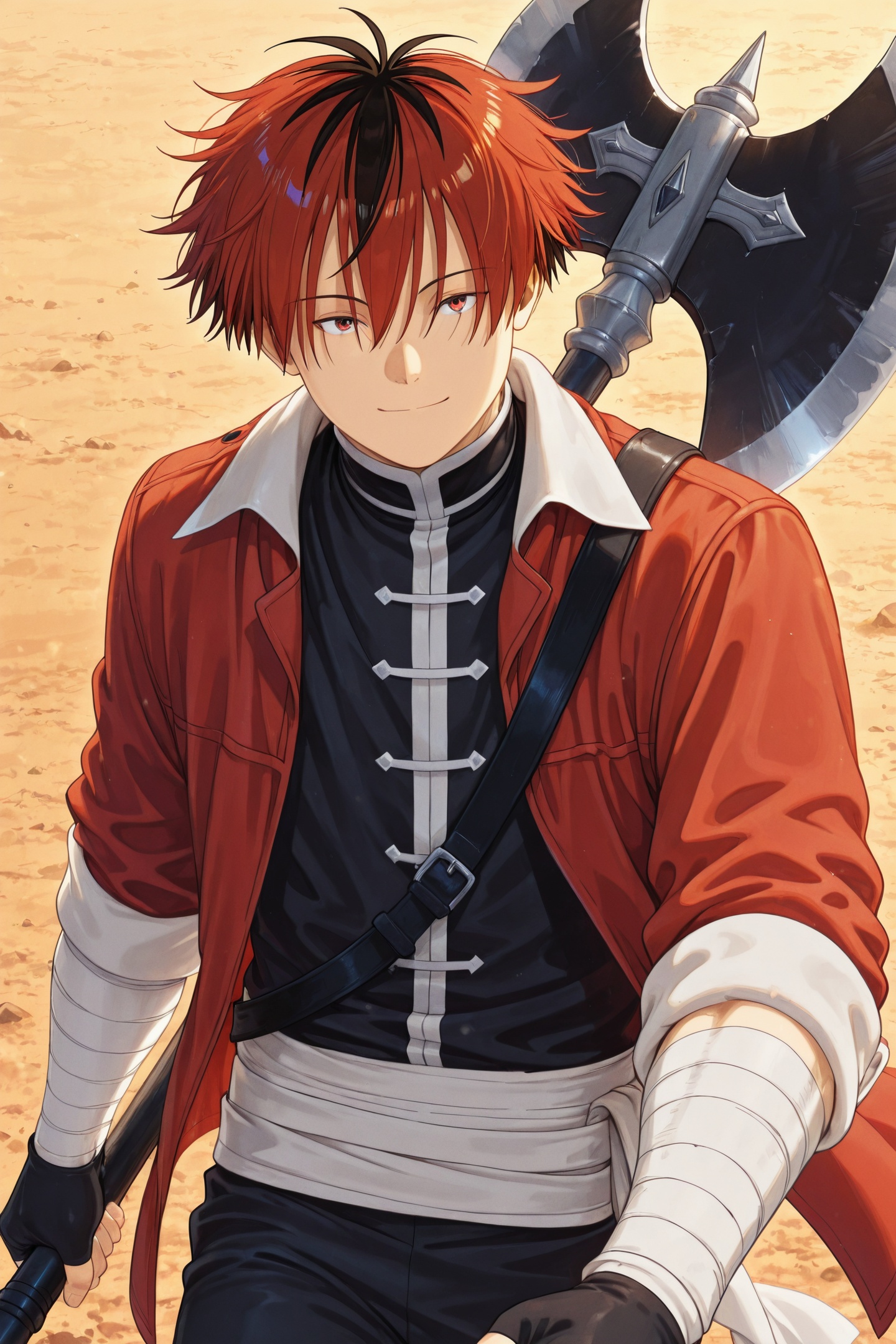 Anime Style,  stark \(sousou no frieren\),  axe on Tensor.Art