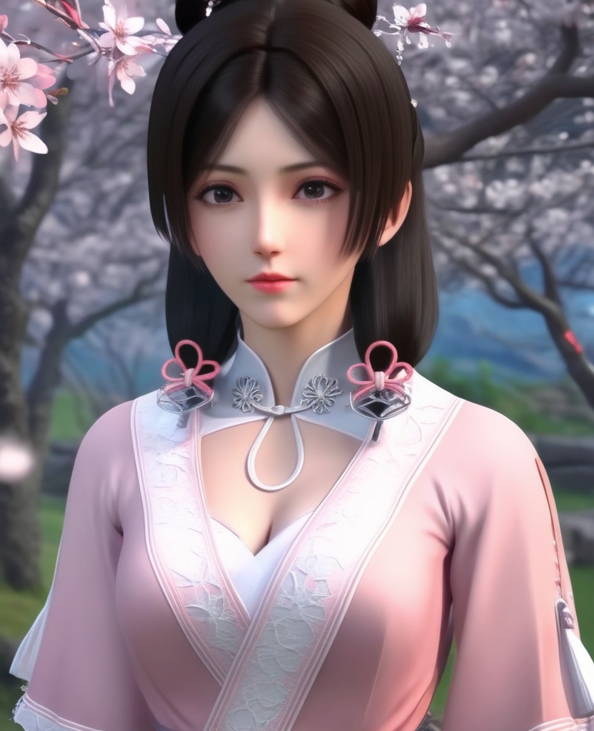 <lora:843-DA-XL-元龙-宋嫣:0.8>, (,1girl, ,best quality, ),,  ,ultra realistic 8k cg,, ,masterpiece, (( , )),, ,   ,   cure blossom,  ,,  (cleavage),,  (), ,,