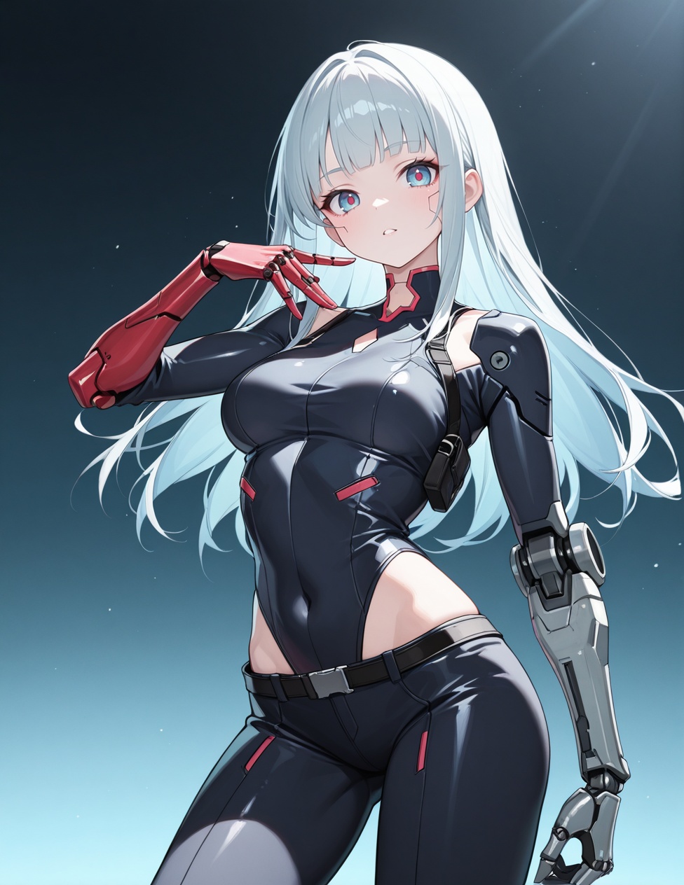 BREAK 1girl,  cyberpunk warrior girl,  girl on Tensor.Art