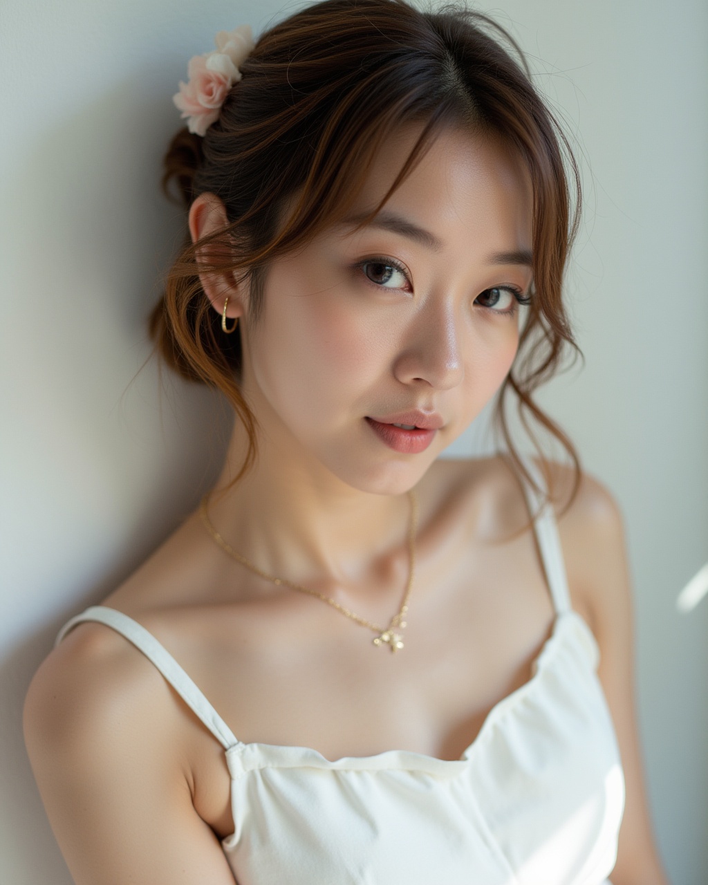 best quality,  masterpiece,  raw photo of a female in white dress on Tensor.Art
