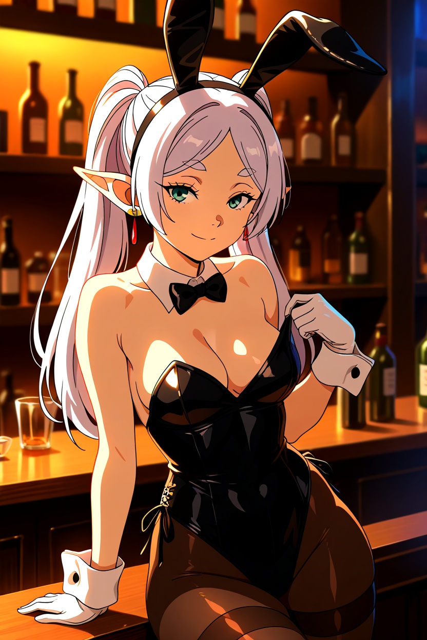 frieren,  elf,  long white hair on Tensor.Art