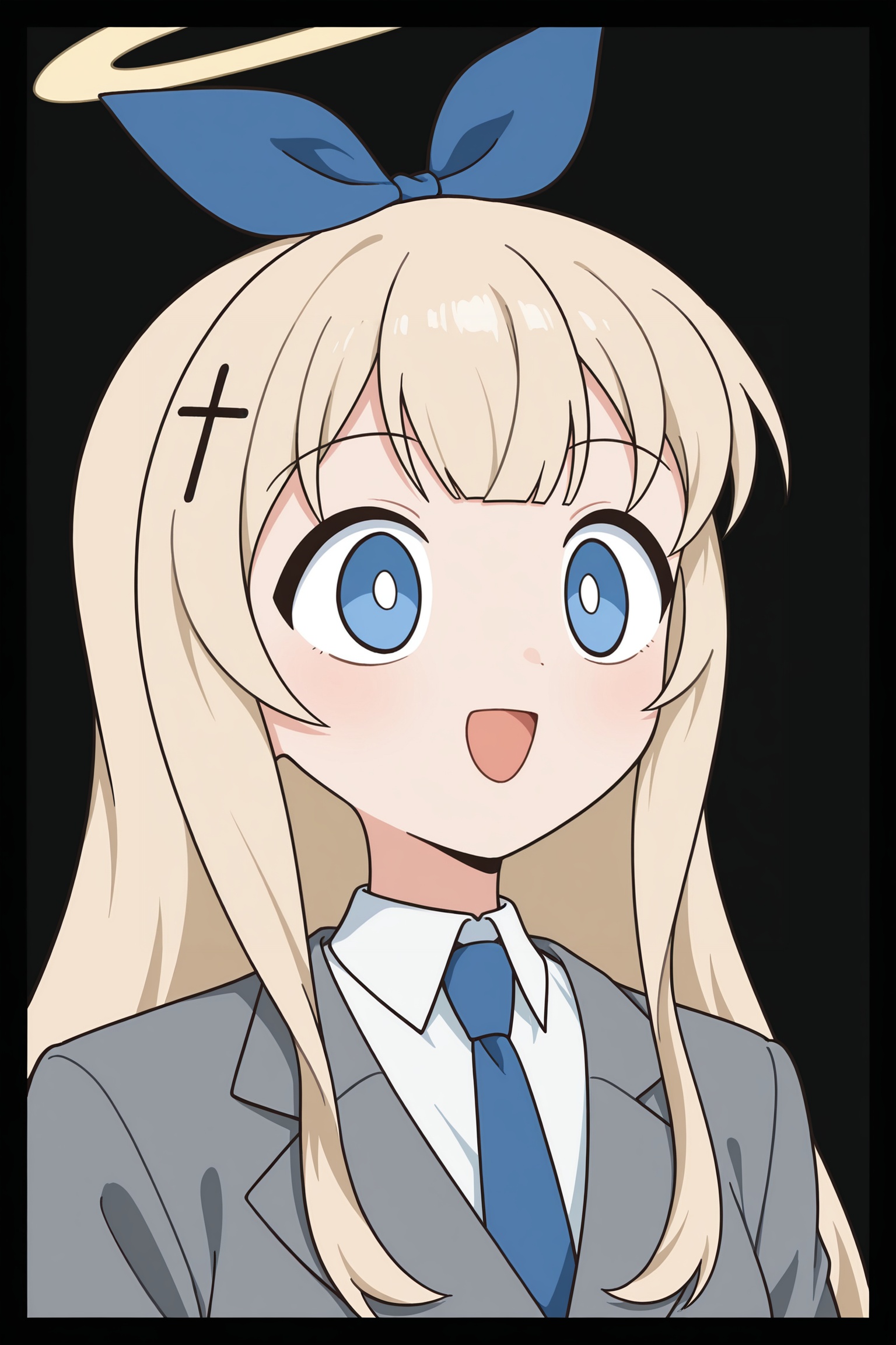 tenshi (tententengokujigokugoku),  blue necktie,  halo on Tensor.Art