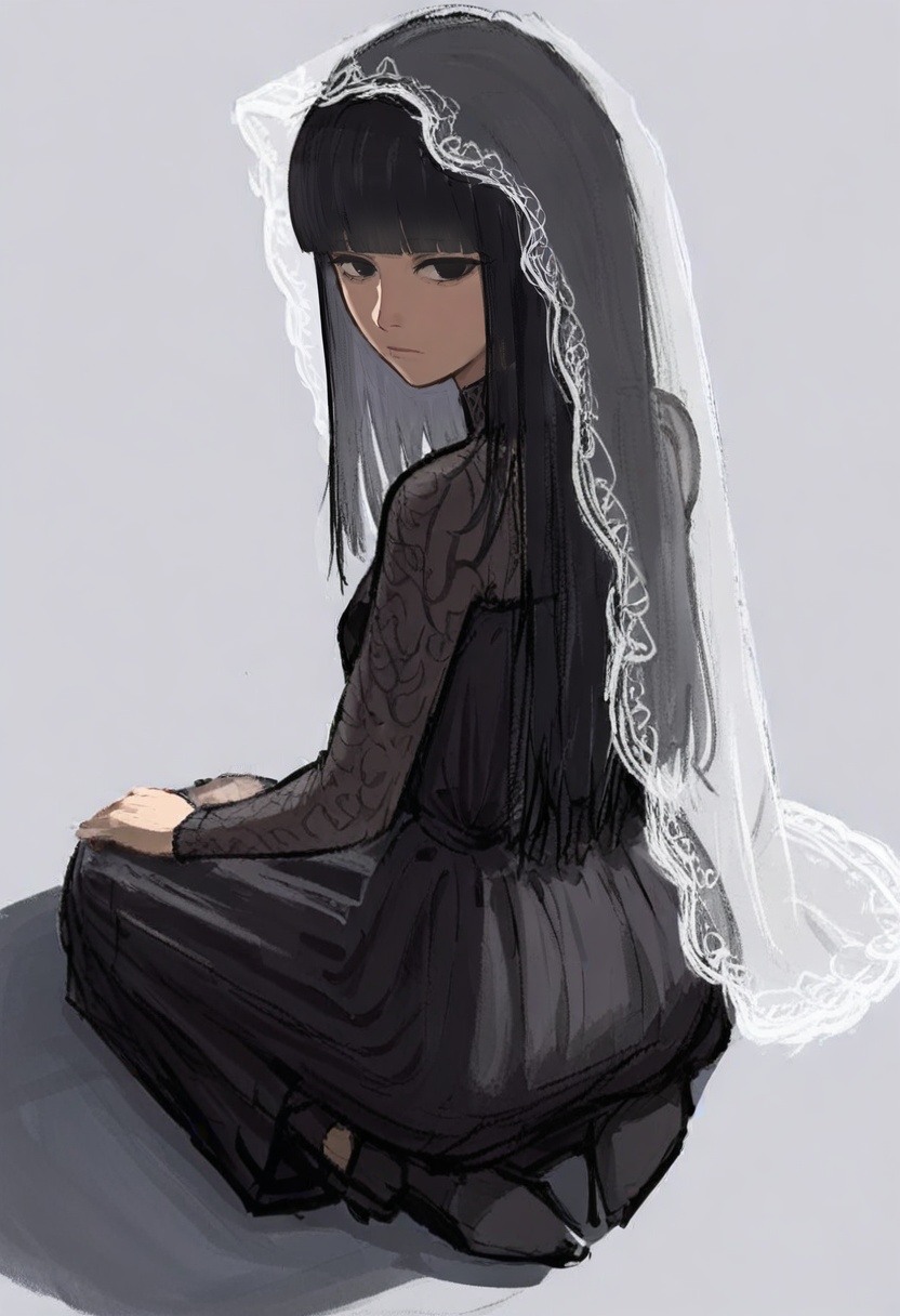 1girl,  solo,  veil on Tensor.Art