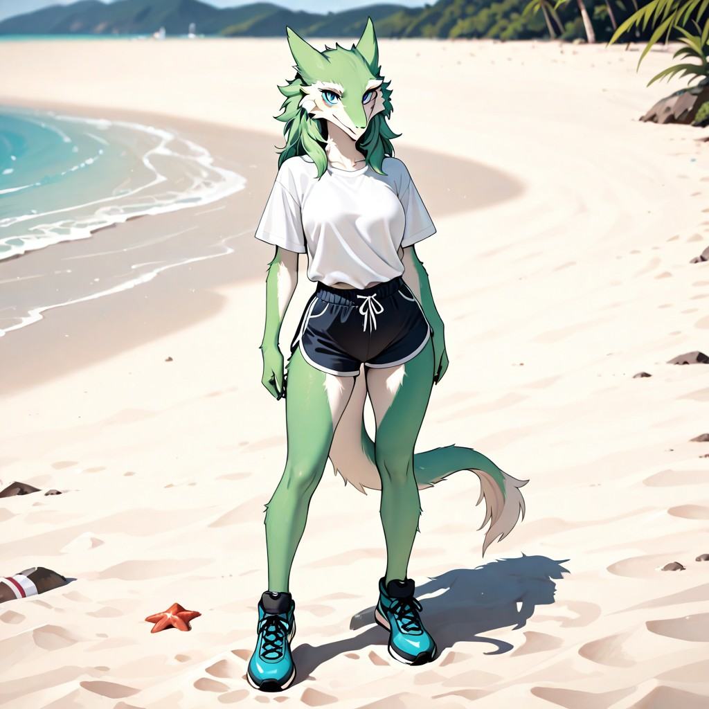 masterpiece,  best quality,  background beach on Tensor.Art