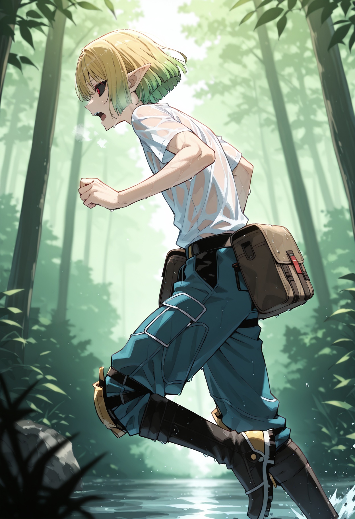 solo,  1boy,  pointed ears on Tensor.Art