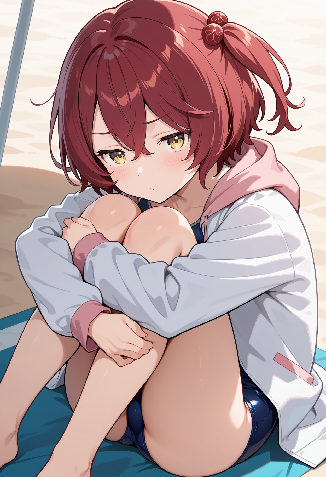 aakomari,  short hair,  red hair on Tensor.Art