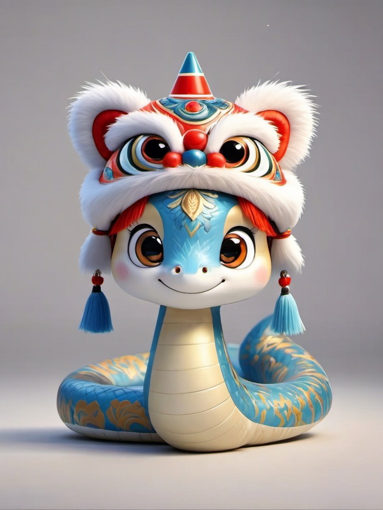 shenian, hat, solo, looking at viewer, smile, full body, brown eyes, tassel, grey background, closed mouth, simple background，<lora:shenian:0.8>,, masterpiece, best quality,