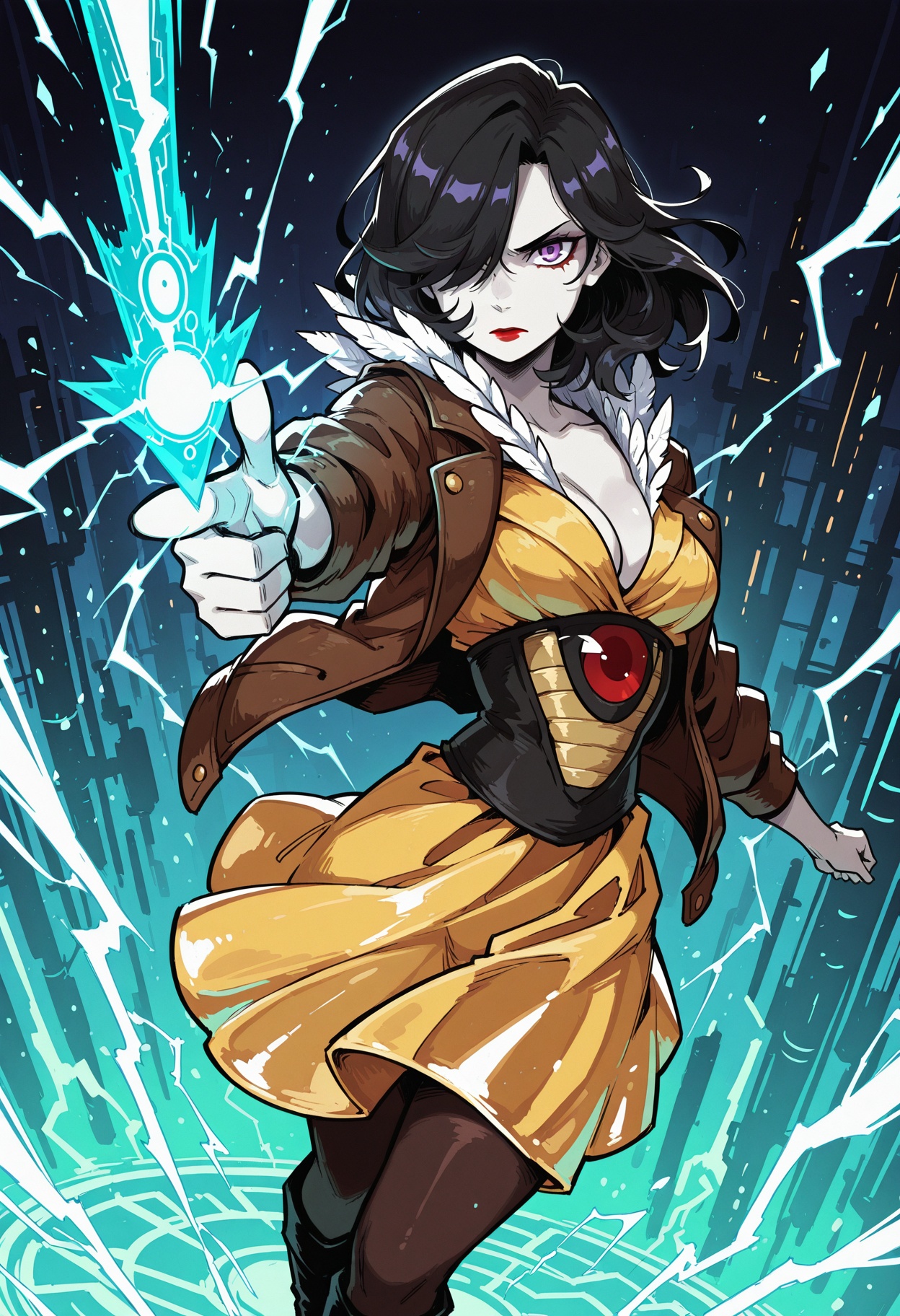 1girl,  black hair,  pale skin on Tensor.Art
