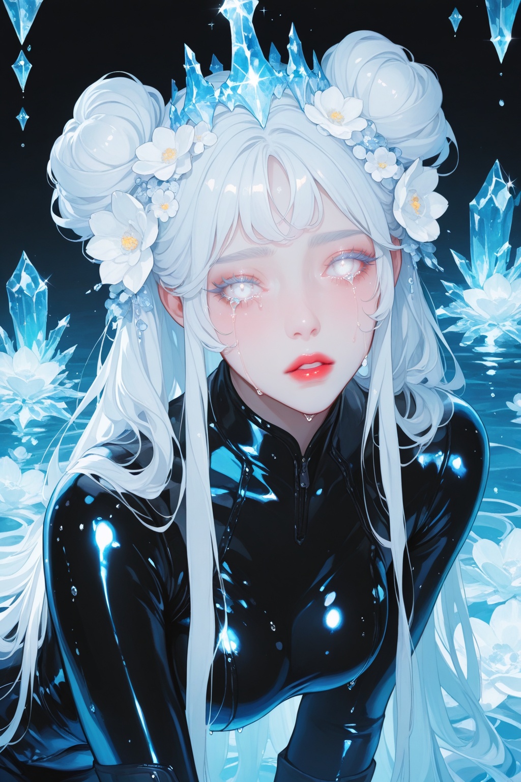 1girl,  solo,  flower on Tensor.Art