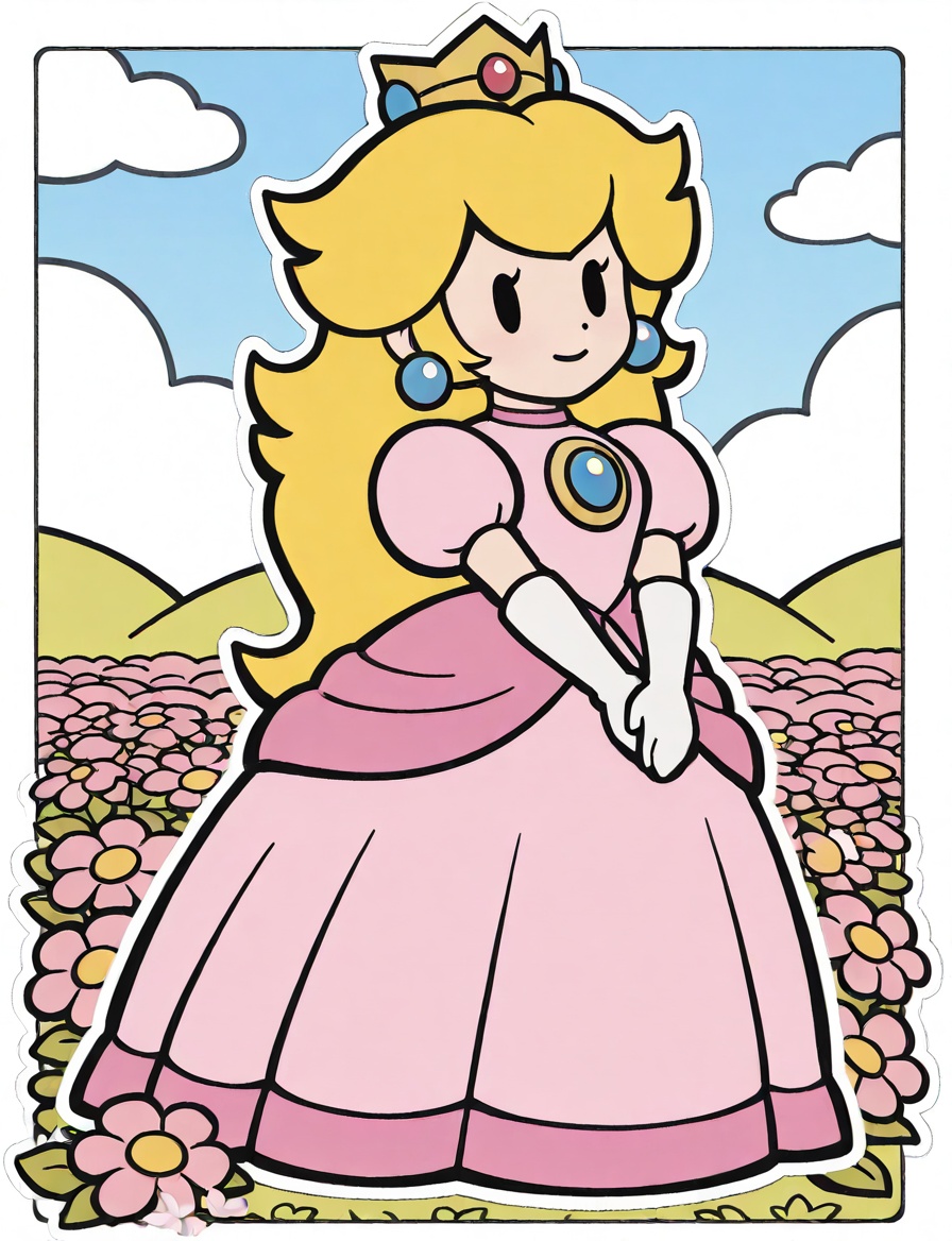 paperpeach,  1girl,  princess peach on Tensor.Art