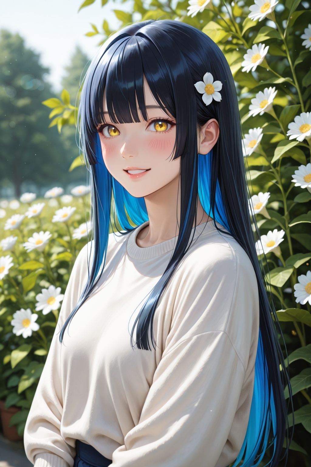 1girl,  flower,  solo on Tensor.Art