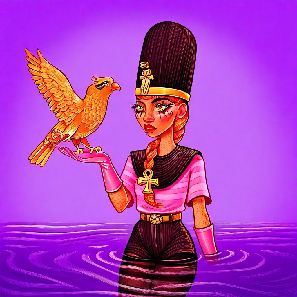 pantyhose,  purple background,  single braid on Tensor.Art