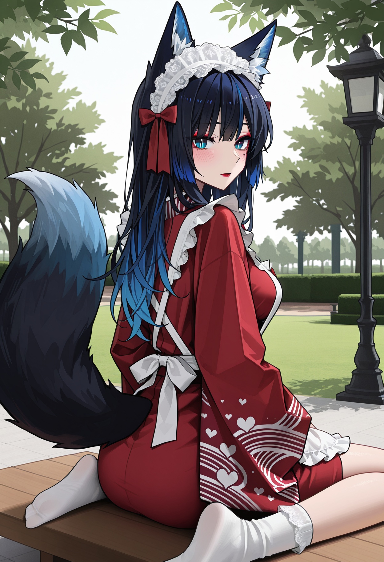 solo,  1foxgirl,  medium breasts on Tensor.Art